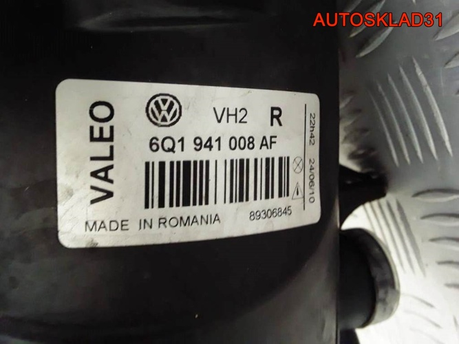 Фара Volkswagen Polo 6Q1941007AF Дорест