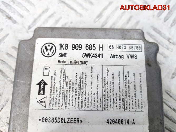 Блок управления AIR BAG VW Golf 5 1K0909605H