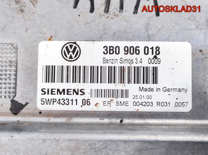Блок Эбу Volkswagen Passat B5 1.6 ANA 3B0906018
