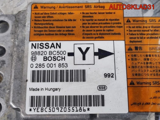 Блок управления AIR BAG Nissan Micra 98820BC500