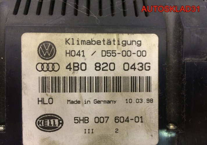 Блок управления климата Audi A6 C5 4B0820043Q
