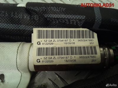 Подушка безопасности боковая Peugeot 207 8331W8 - АвтоСклад31.рф - авторазборка контрактные б/у запчасти в г. Белгород